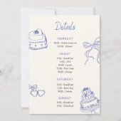 独身最後の週末カスタマイズ招待状 招待状 (裏面)