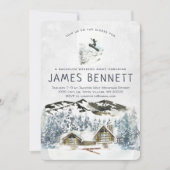 独身最後の週末スキー旅行への招待 招待状 (正面)