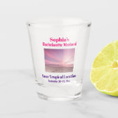 独身最後の週末トロピカルビーチ旅行 ショットグラス (正面)