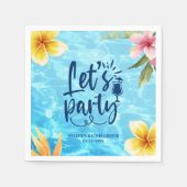 独身最後の週末パーソナライズプールパーティー スタンダードカクテルナプキン (正面)