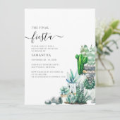 独身最後の週末パーティーと行程のサボテン 招待状 (スタンド正面)