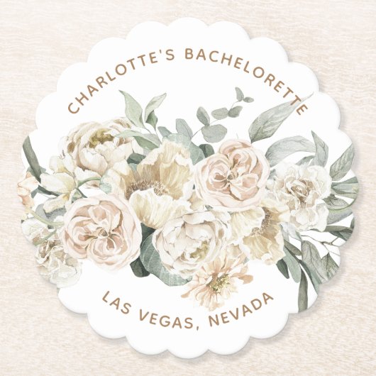 独身最後の週末パーティーの景品　オリジナルギフト ペーパーコースター (正面)