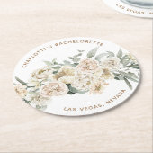 独身最後の週末パーティーの景品　オリジナルギフト ラウンドペーパーコースター (アングル)