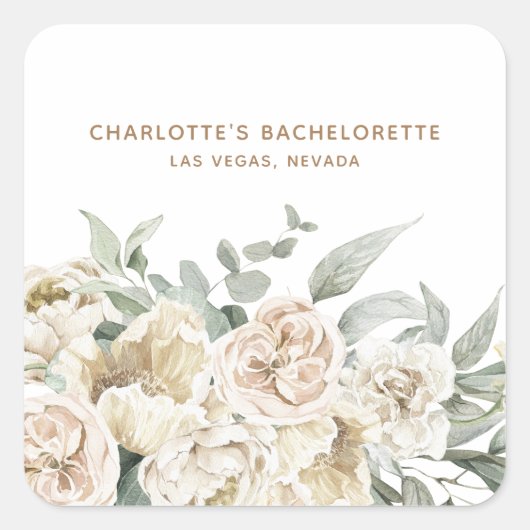 独身最後の週末パーティーの景品　名入れギフト スクエアシール (正面)