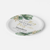 独身最後の週末パーティー用紙皿 | トロピカルリング ペーパープレート (アングル)