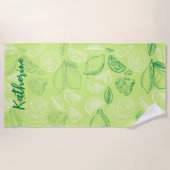 独身最後の週末パーティー ブライズメイド レモン ビーチタオル (正面)