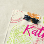 独身最後の週末パーティー ブライズメイド レモン ビーチタオル (インサイチュ)