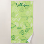 独身最後の週末パーティー 花嫁の友達 レモン ビーチタオル (正面)