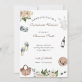 独身最後の週末ワイナリー招待状 招待状 (正面)