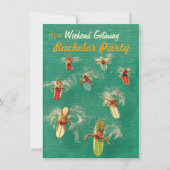 独身最後の週末旅行パーティーの招待状 招待状 (正面)