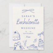 独身最後の週末　カスタマイズできる招待状 招待状 (正面)