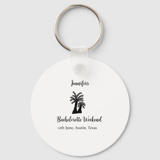 独身最後の週末 ココナッツ ツリー クラブ 追加名 キーホルダー (正面)