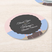 独身最後の週末 ビーチ ブライダルシャワー ラウンドペーパーコースター (アングル)