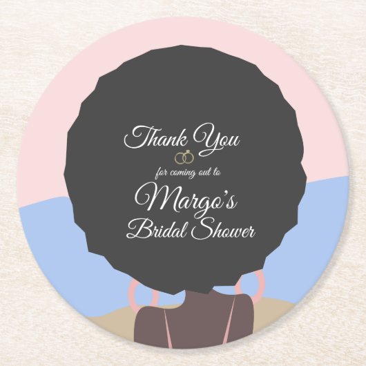 独身最後の週末 ビーチ ブライダルシャワー ラウンドペーパーコースター (正面)