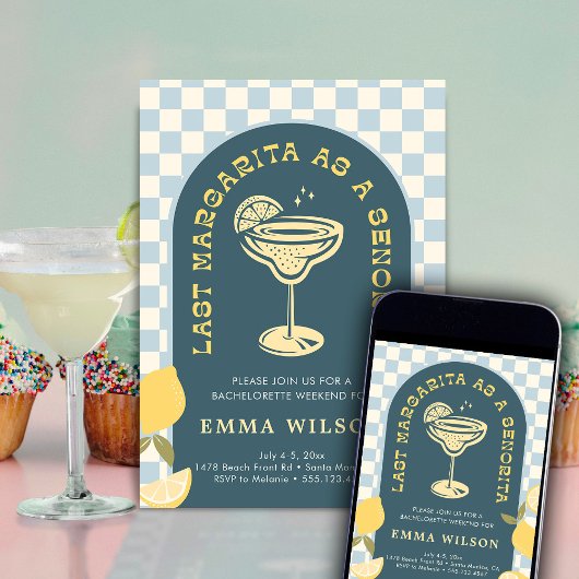 独身最後の週末 マグリタパーティー招待状 招待状