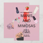 独身最後の週末 マニキュア＆ミモザ 招待状 (正面/裏面)