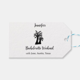 独身最後の週末 ヤシの木 クラブ 追加名 ギフトタグ