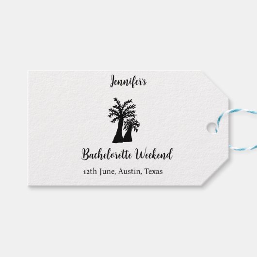 独身最後の週末 ヤシの木 クラブ 追加名 ギフトタグ (正面(横))