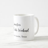 独身最後の週末 ヤシの木 クラブ 追加名 コーヒーマグカップ (正面右)