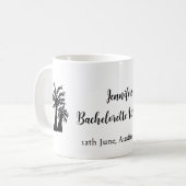 独身最後の週末 ヤシの木 クラブ 追加名 コーヒーマグカップ (正面左)