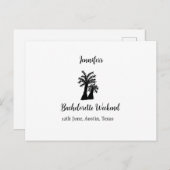 独身最後の週末 ヤシの木 クラブ 追加名 ポストカード (正面/裏面)