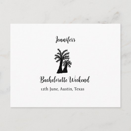 独身最後の週末 ヤシの木 クラブ 追加名 ポストカード (正面)