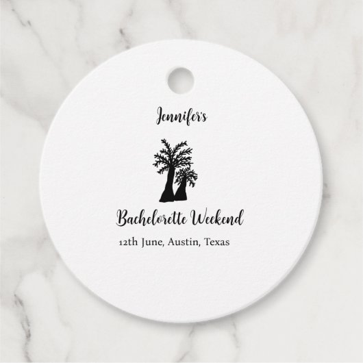 独身最後の週末 ヤシの木 クラブ 追加 名前 フェイバータグ (正面)