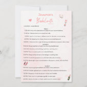 独身最後の週末　編集可能な行程表 招待状 (正面)