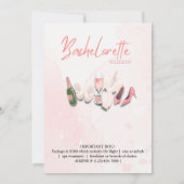 独身最後の週末　編集可能な行程表 招待状 (裏面)