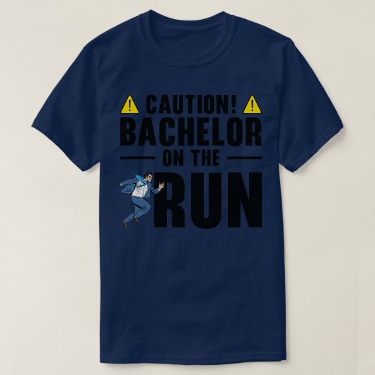 独身注意 花婿 結婚式当日2 Tシャツ (デザイン正面)