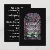 "独身生活に終焉"-独身最後のパーティ 招待状 (正面/裏面)