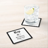 独身生活 RIP 死ぬまでパーティーするぞ ブラコン スクエアペーパーコースター (インサイチュ)