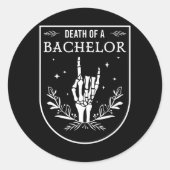 独身男性の死のグロムスマンのゴシック様式ハロウィーン ラウンドシール (正面)