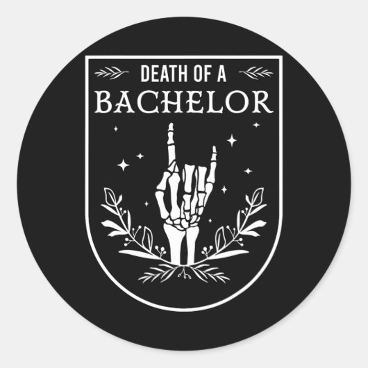 独身男性の死のグロムスマンのゴシック様式ハロウィーン ラウンドシール (正面)