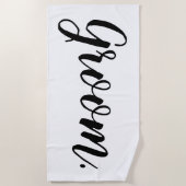 独身男性パーソナライズされたビーチタオル ビーチタオル (正面)