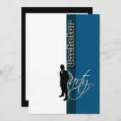 独身男性"男の子の夜アウト"パーティー 招待状 (正面/裏面)