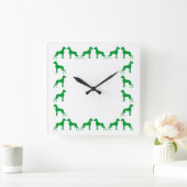 独身的な スクエア壁時計 (ホーム)