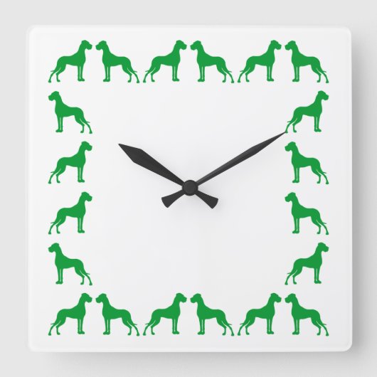 独身的な スクエア壁時計 (正面)