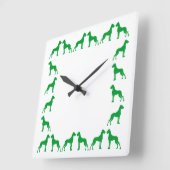 独身的な スクエア壁時計 (傾斜)