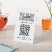 独身QRコードパーティー買ドリンクショットチームグルーミング 台座サイン (インサイチュ)