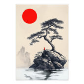 独静か定 – インクランドスケープアート – Zen Decor フォトプリント (正面)