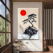 独静か定 – インクランドスケープアート – Zen Decor フォトプリント