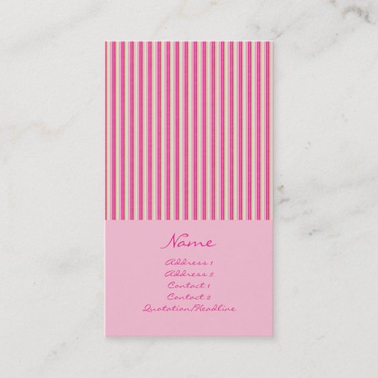 狭いところは第0004を縞で飾ります 名刺 (正面)