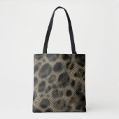 狭いベージュストライプのと奇妙な暗い円 トートバッグ (正面)