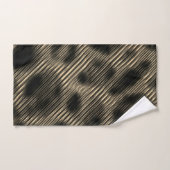 狭いベージュストライプのと奇妙な暗い円 バスタオルセット (ハンドタオル)