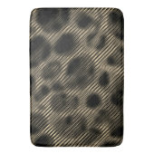 狭いベージュストライプのと奇妙な暗い円 バスマット (正面縦)