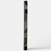 狭いベージュストライプのと奇妙な暗い円 Case-Mate iPhoneケース (裏面 / 右)