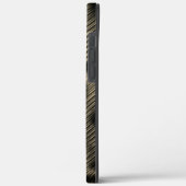 狭いベージュストライプのと奇妙な暗い円 Case-Mate iPhoneケース (裏面 / 左)