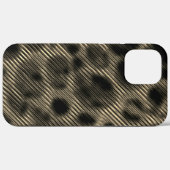 狭いベージュストライプのと奇妙な暗い円 Case-Mate iPhoneケース (裏面 (横))