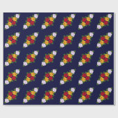 狭いボートのばら色パターン ラッピングペーパー (フラット)